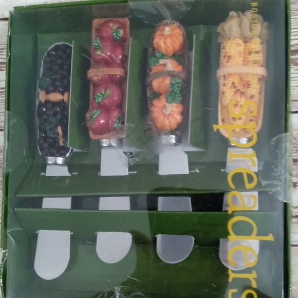 Boston Warehouse Spreaders Autumn Fall Fruit Vegetables Pack of 4 Vintage - Picture 3 of 4